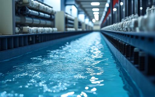 A close-up of our water filtration and reclamation system.
