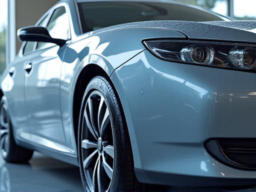 A clean sedan after receiving The Glacier Wash.